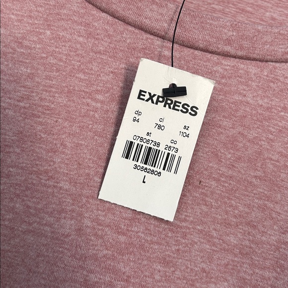 NWT Express heathered long sleeve bodycon dress size large - Picture 4 of 6